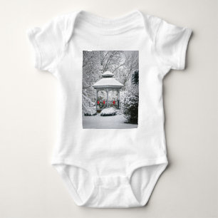 Gazebo in the Snow Baby Bodysuit