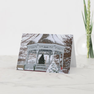 Gazebo in the Snow Holiday Card