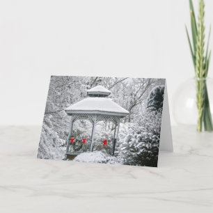 Gazebo in the Snow Holiday Card