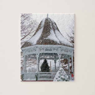 Gazebo in the Snow Jigsaw Puzzle