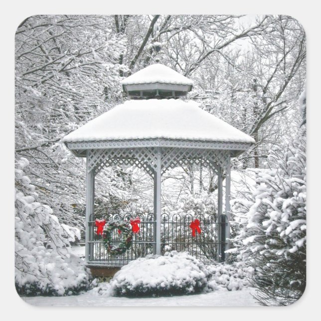 Gazebo in the Snow Sticker (Front)