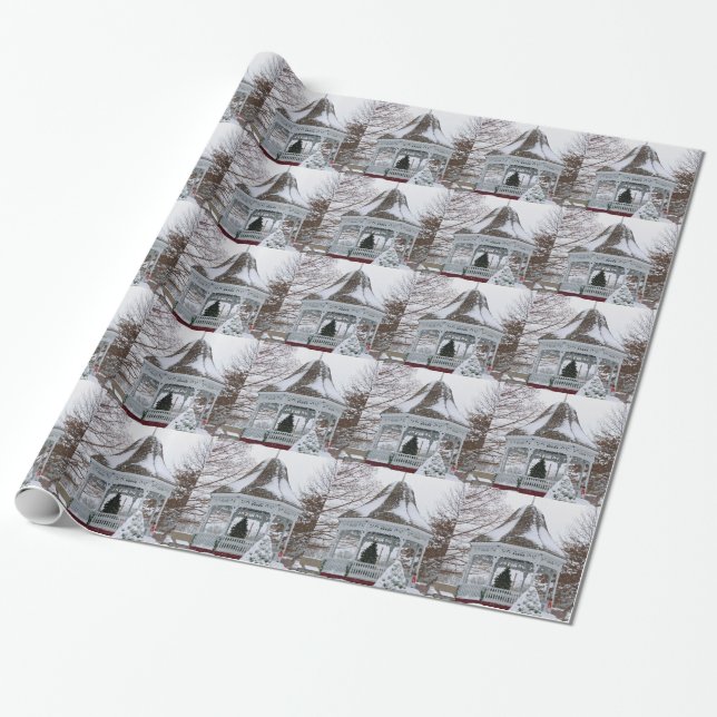 Gazebo in the Snow Wrapping Paper (Unrolled)