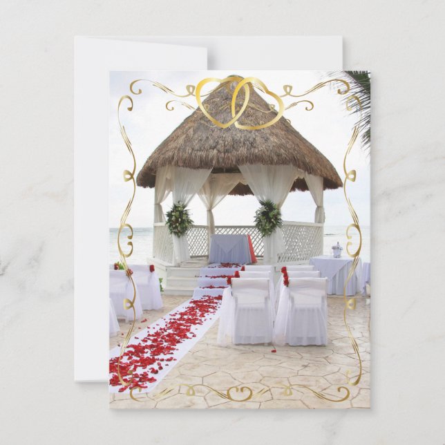 Gazebo On The Beach Wedding Invitation4 Invitation (Front)