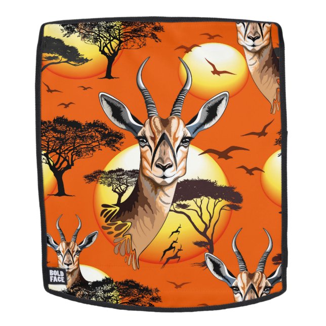 Gazelle African Antelope Wild  Animal Backpack (Removable Face)