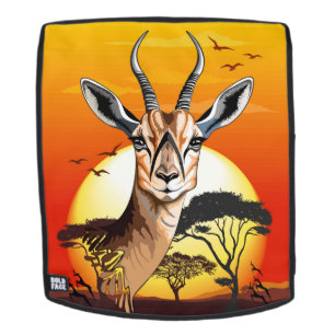 Gazelle African Antelope Wild Animal Backpack