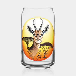 Gazelle African Antelope Wild  Animal Can Glass