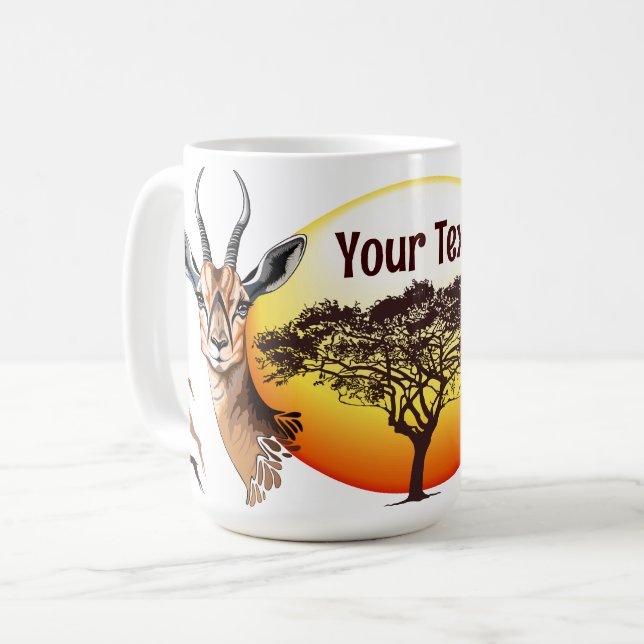 Gazelle African Antelope Wild  Animal Coffee Mug (Front Left)
