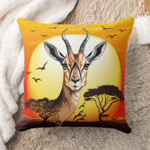 Gazelle African Antelope Wild  Animal Cushion