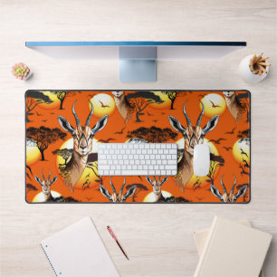 Gazelle African Antelope Wild Animal Desk Mat