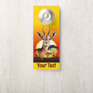 Gazelle African Antelope Wild Animal Door Hanger