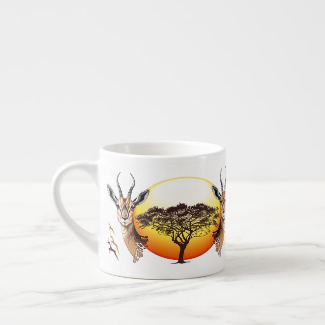 Gazelle African Antelope Wild  Animal Espresso Cup (Left)