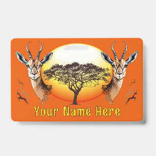 Gazelle African Antelope Wild Animal ID Badge