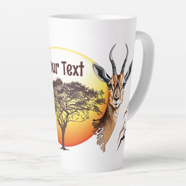 Gazelle African Antelope Wild  Animal Latte Mug (Right Angle)