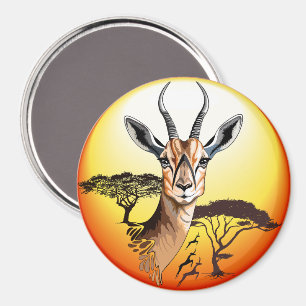 Gazelle African Antelope Wild  Animal Magnet