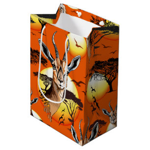 Gazelle African Antelope Wild  Animal Medium Gift Bag