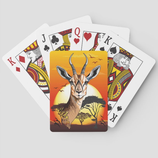 Gazelle African Antelope Wild  Animal Playing Cards (Back)