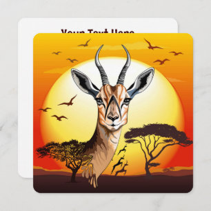 Gazelle African Antelope Wild  Animal Save The Date