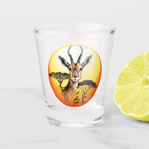 Gazelle African Antelope Wild Animal Shot Glass