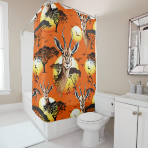Gazelle African Antelope Wild  Animal Shower Curtain