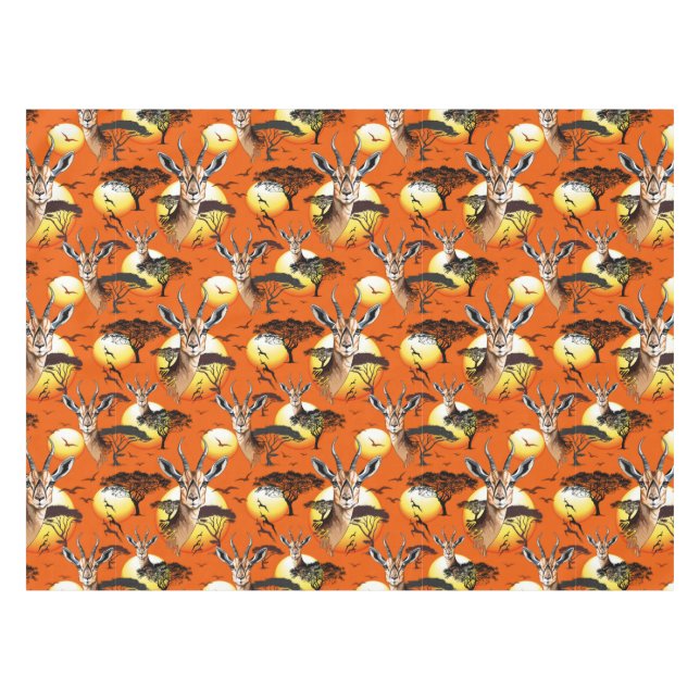 Gazelle African Antelope Wild  Animal Tablecloth (Front (Horizontal))