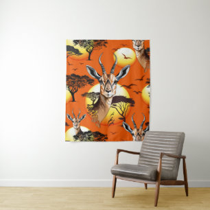 Gazelle African Antelope Wild  Animal Tapestry