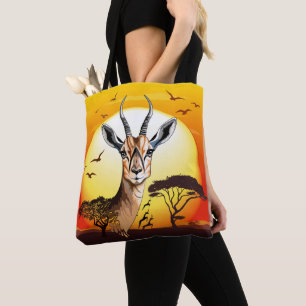 Gazelle African Antelope Wild Animal Tote Bag