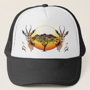 Gazelle African Antelope Wild Animal Trucker Hat
