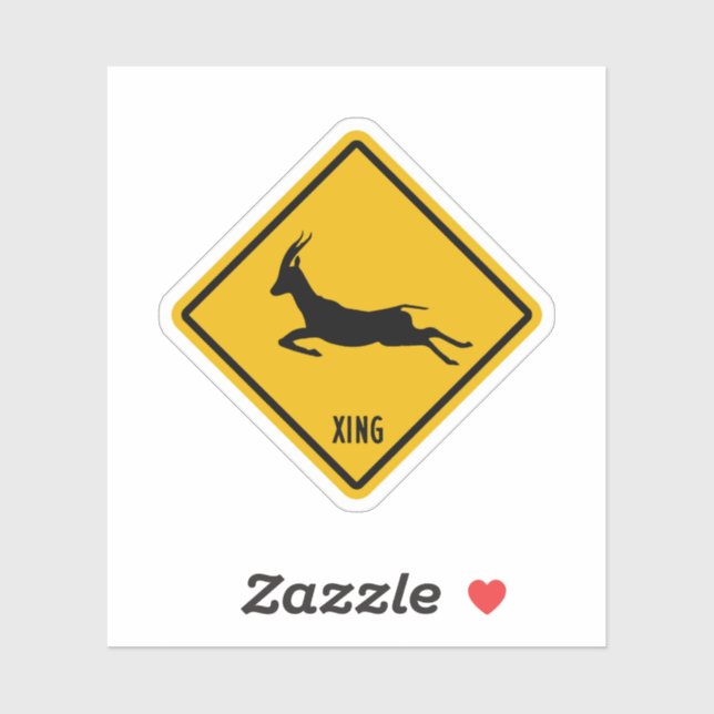 Gazelle Crossing Sign, Gazelle Xing (Sheet)