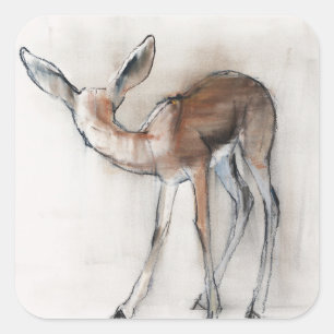 Gazelle Fawn Square Sticker