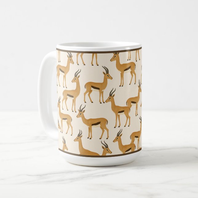"GAZELLE PRINT" - 15 OZ. COFFEE MUG (Front Left)