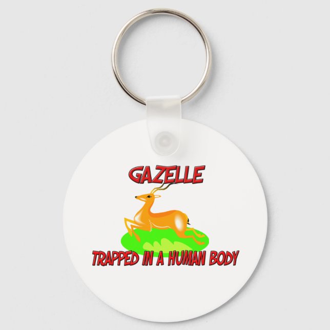 Gazelle trapped in a human body key ring (Front)