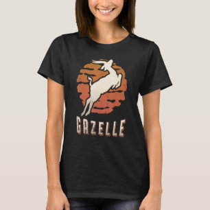 Gazelle Vintage Retro Classic Animal Sunset T-Shirt