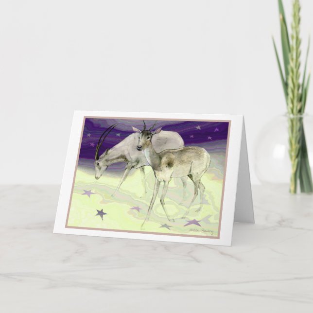 Gazelles Wading Among the Stars Card (Front)