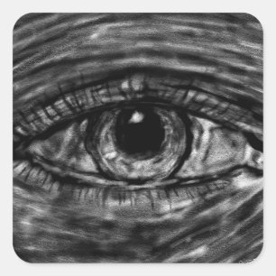 Gazing Eye Square Sticker