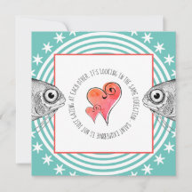 Gazing Fish Saint Exupery Quote Valentine Aqua