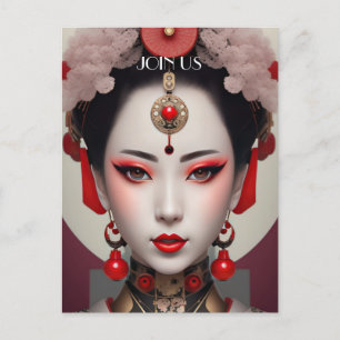 Gazing Geisha Postcard