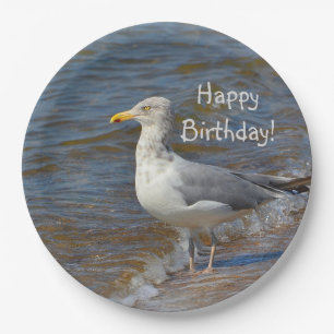 Gazing Seagull Paper Plate