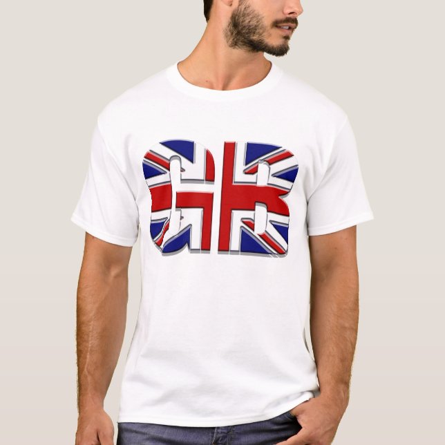 GB Great Britain British flag Union Jack pride T-Shirt (Front)