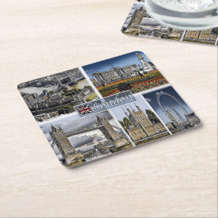 GB ^ United Kingdom - England - London Square Paper Coaster