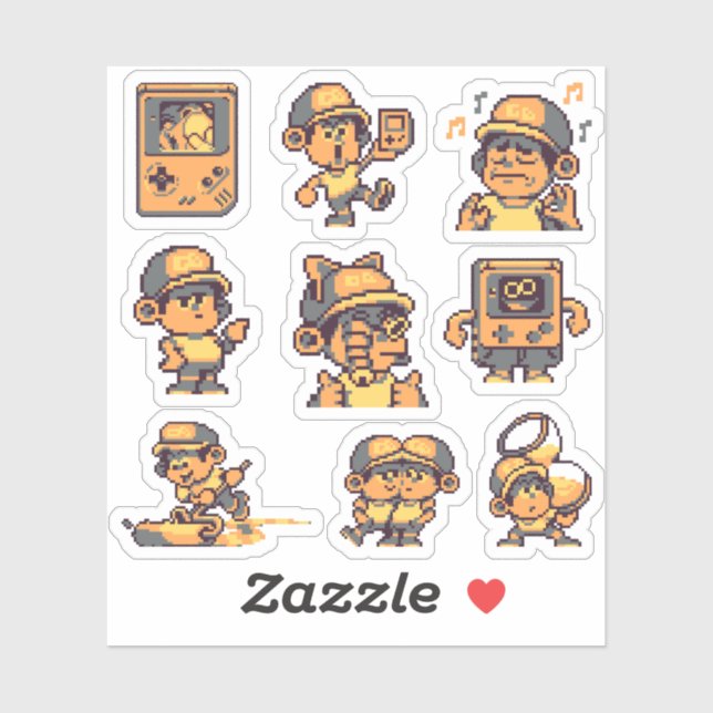 GBJames Vinyl Sticker Sheet (GBJam 13) (Sheet)