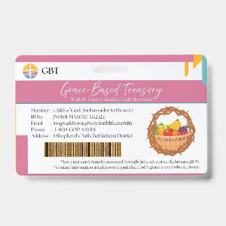 GBT Badge (Remember Christian Grace) ID Badge