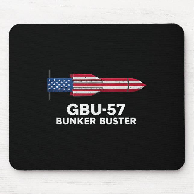 Gbu-57 Bunker Buster American Flag 4th Of July Tan Mouse Pad (Front)