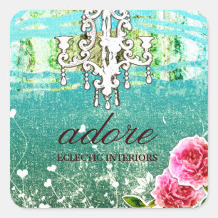 GC Adore Vintage Blue Square Sticker