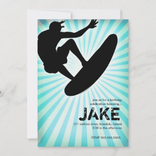 GC Aerial Surf Linen Paper Invitation