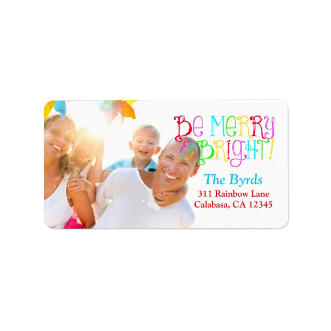 GC Be Merry & Bright Christmas Label (Front)