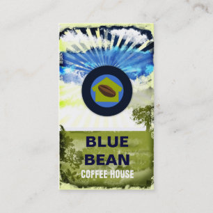 GC Blue Bean Coffee House Business Card