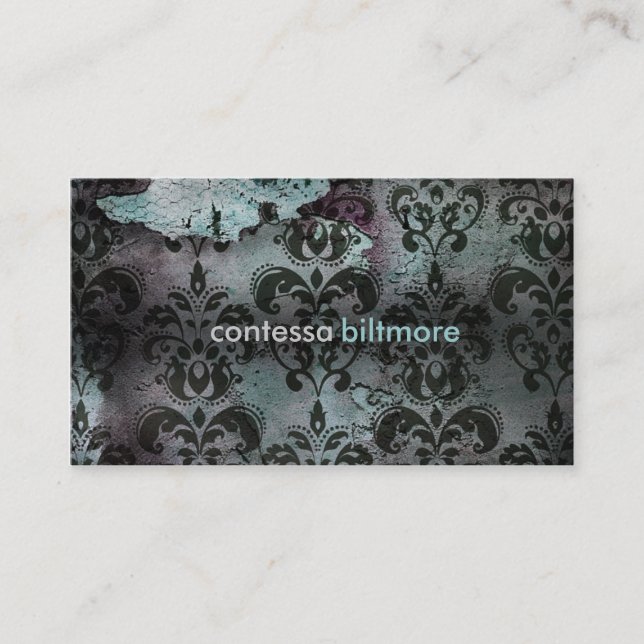 GC | Captivating Contessa | Teal Business Card (Front)