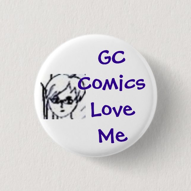 GC Comics Love Me 3 Cm Round Badge (Front)