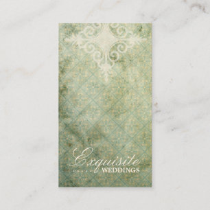 GC   Exquisite Lime  Vintage Business Card