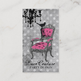GC | Fabulously French Grey Dots Business Card